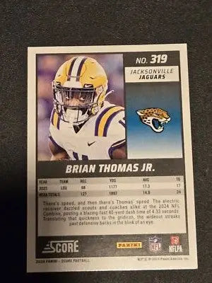 2024 Score #319 Brian Thomas Jr. Red - Football Card Single