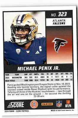 2024 Score #323 Michael Penix Jr. - Football Card Single