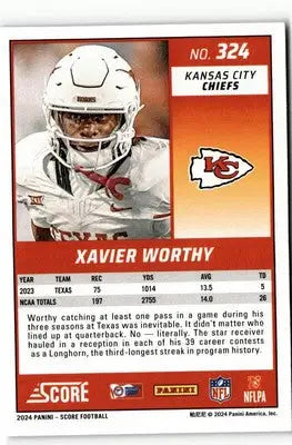 2024 Score #324 Xavier Worthy - Football Card Single
