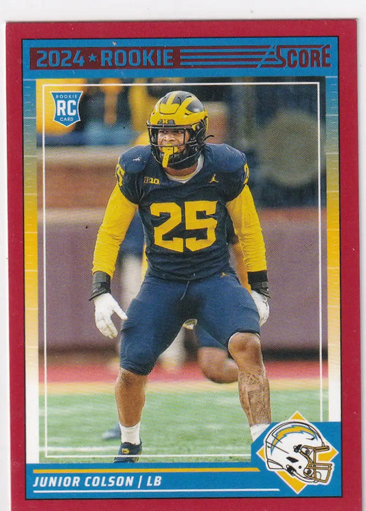 2024 SCORE #359 JUNIOR COLSON RED- LOS ANGELES RAMS