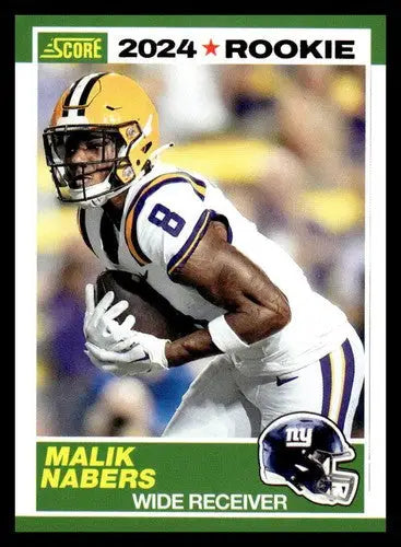 Original gloss Malik Nabers rookie football card from 2024 Score 35th Anniversary series