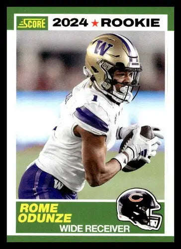 Football rookie trading card from 2024 Score 35th Anniversary series featuring Rome Odunze