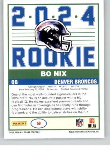 2024 Score 35th Anniversary Rookie #9 Bo Nix NM-MT Broncos ID:75486 - Football Card Single