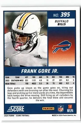 2024 Score #395 Frank Gore Jr. - Football Card Single