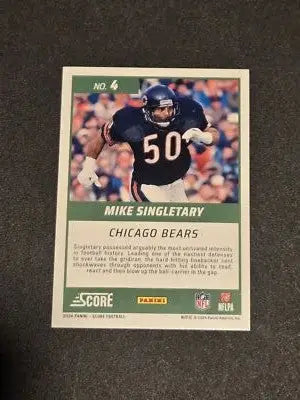 2024 Score #4 Mike Singletary First Ballot - Football Card Single