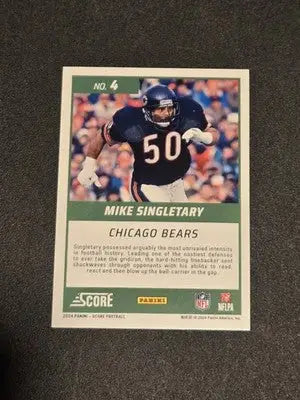 2024 Score #4 Mike Singletary First Ballot - Football Card Single