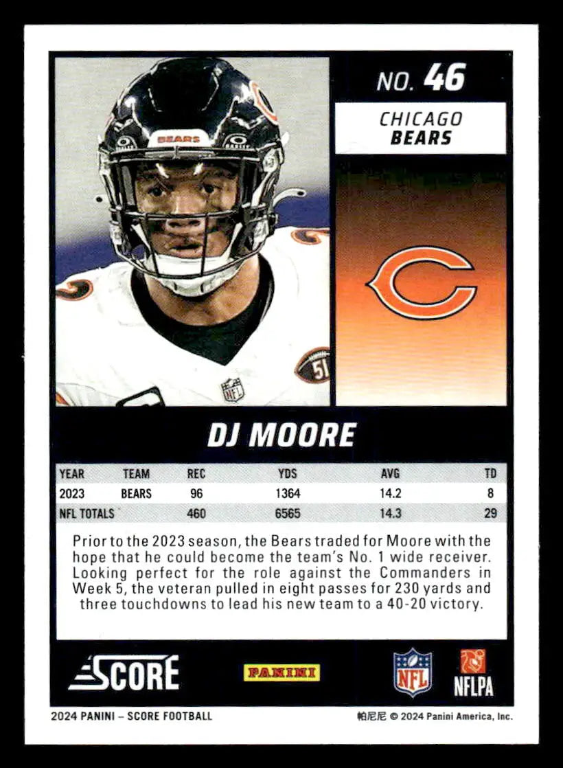 2024 Score #46 DJ Moore - Football Card Single