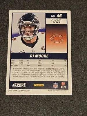 2024 Score #46 DJ Moore Red - Football Card Single
