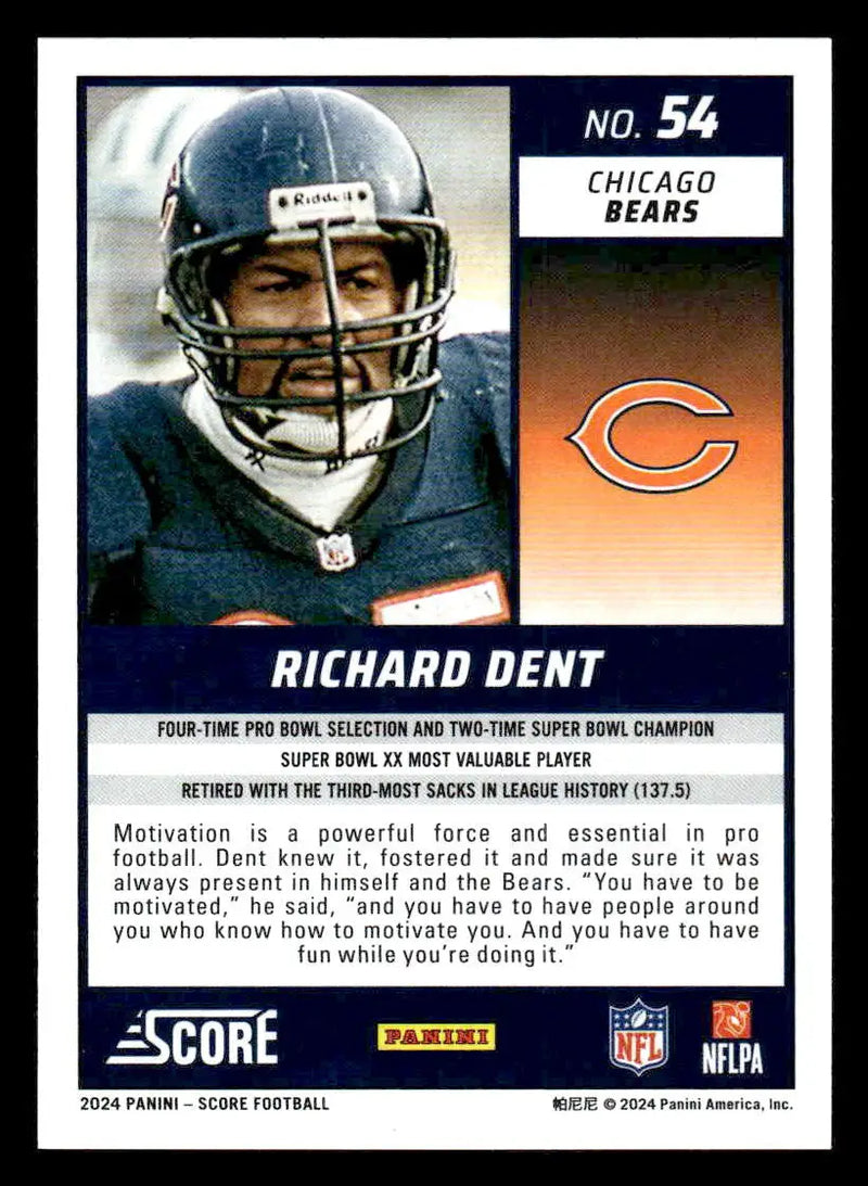 2024 Score #54 Richard Dent - Football Card Single