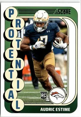 2024 Score #6 Audric Estime Protential Red - Football Card Single