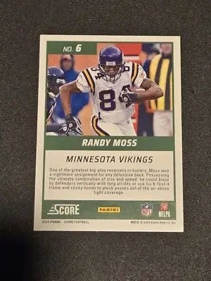 2024 Score #6 Randy Moss First Ballot - Football Card Single