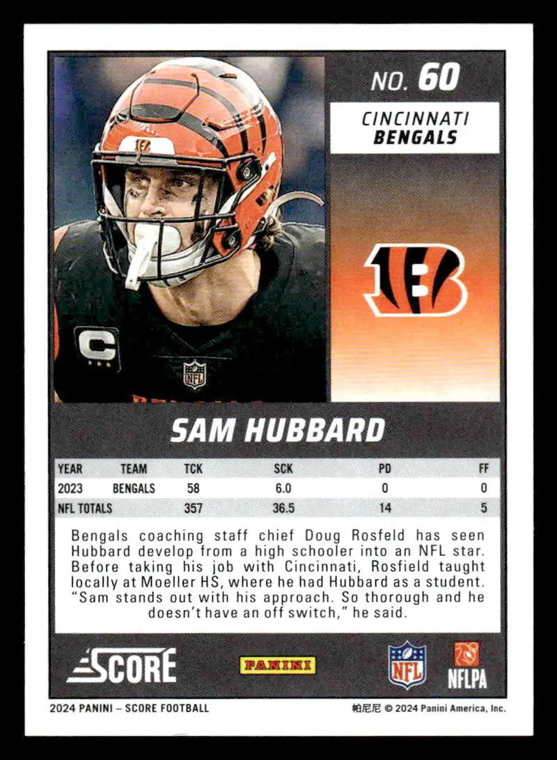 2024 Score #60 Sam Hubbard - Football Card Single