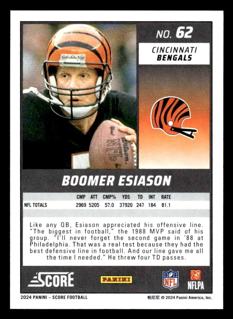 2024 Score #62 Boomer Esiason - Football Card Single