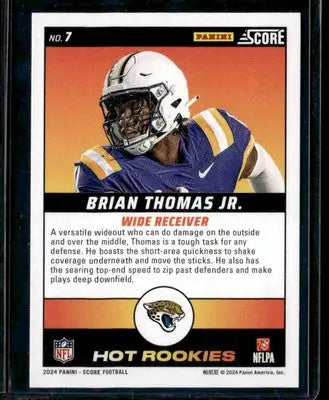 2024 Score #7 Brian Thomas Jr. Hot Rookies - Football Card Single