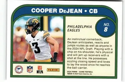 2024 Score #8 Cooper DeJean Protential - Football Card Single