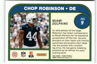 2024 Score #9 Chop Robinson Protential - Football Card Single