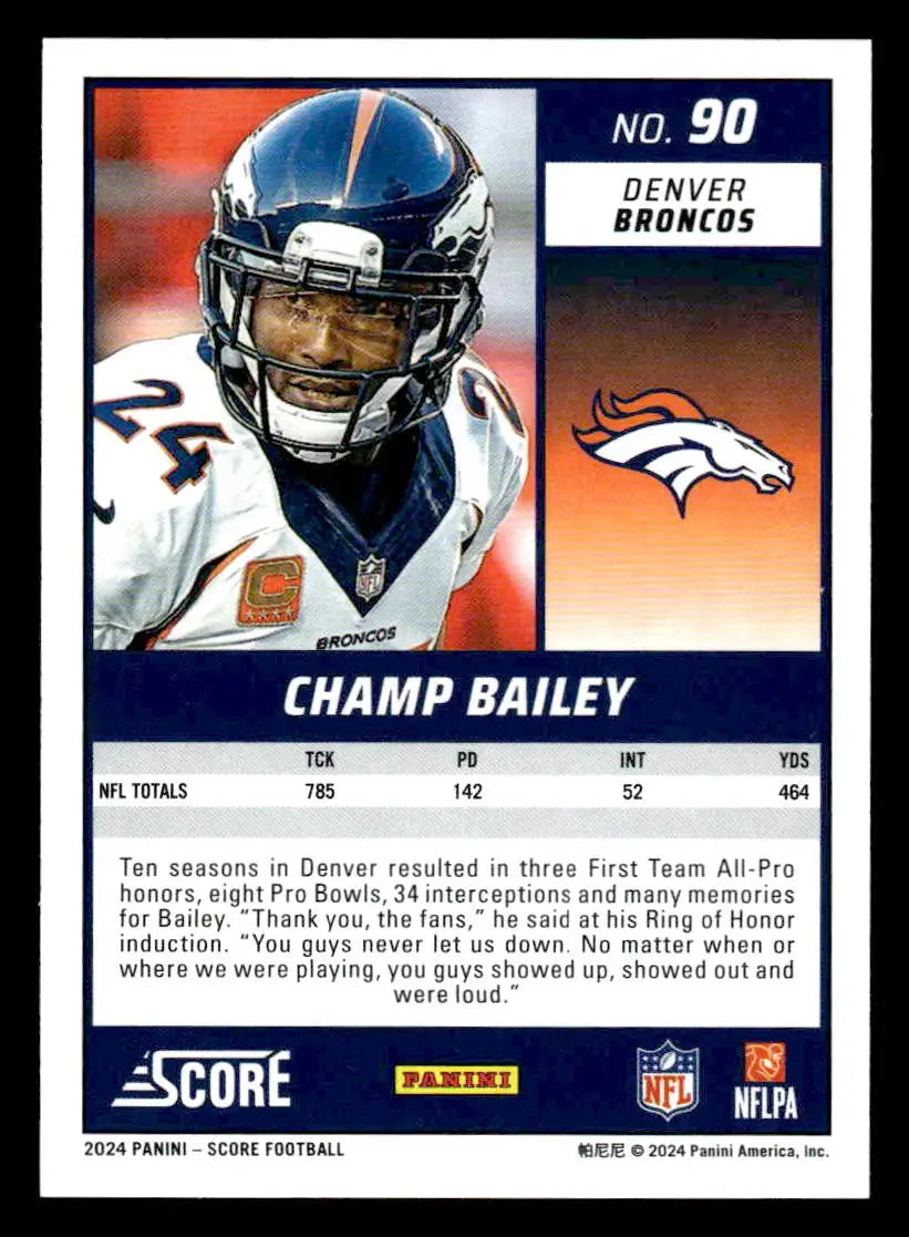 2024 Score #90 Champ Bailey - Football Card Single