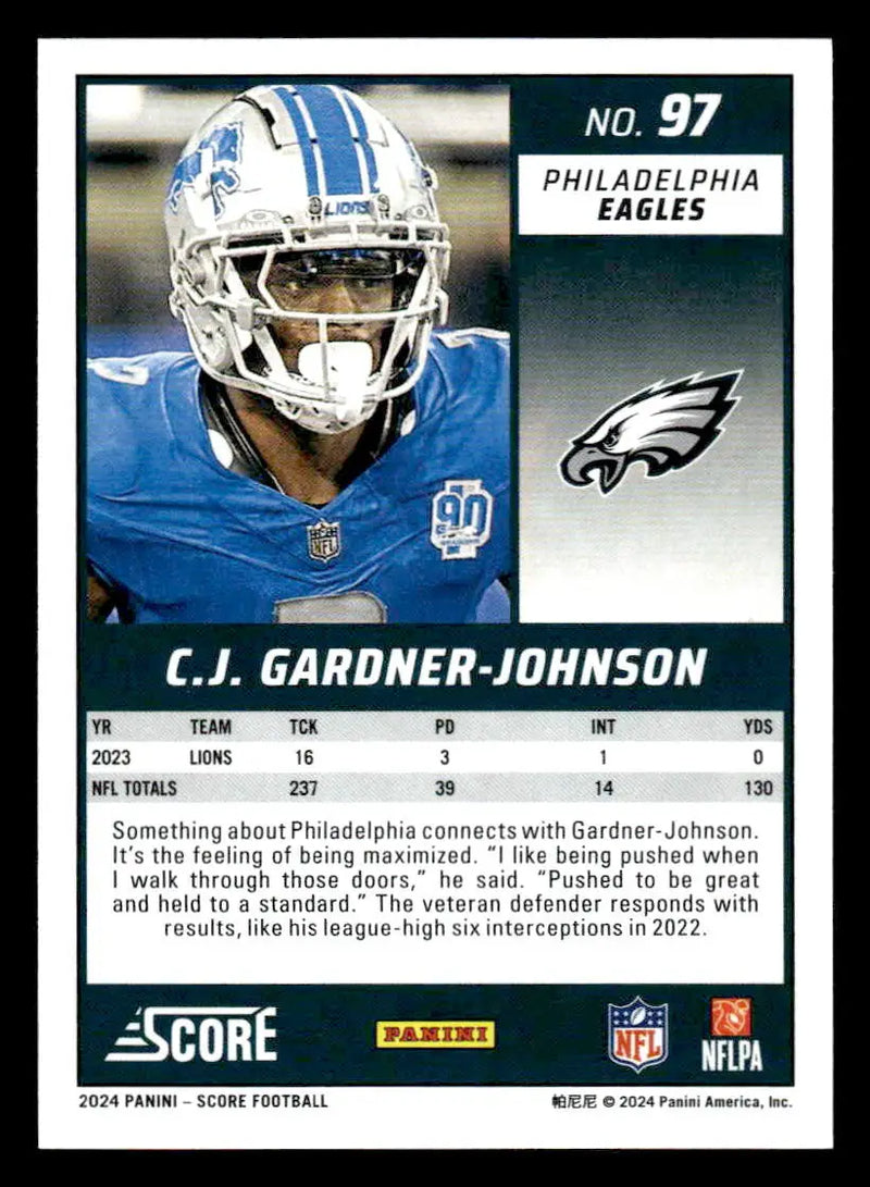 2024 Score #97 C.J. Gardner-Johnson - Football Card Single