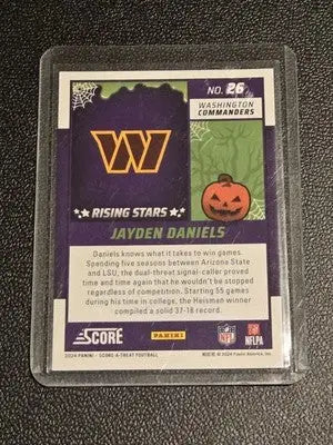 2024 Score-A-Treat #26 Jayden Daniels A-Treat - Rising Stars Green Bats - Football Card Single