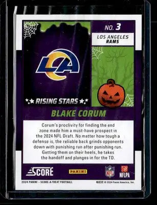 2024 Score-A-Treat #3 Blake Corum A-Treat - Rising Stars Orange Pumpkin - Football Card Single