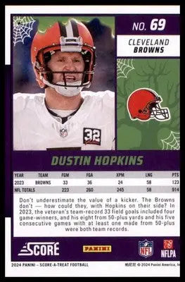 2024 Score-A-Treat Base Dustin Hopkins Cleveland Browns 69 - Football Card Single