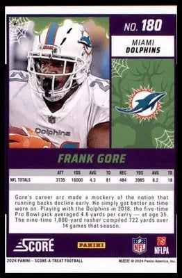 2024 Score-A-Treat Base Frank Gore Miami Dolphins 180 - Football Card Single