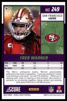 2024 Score-A-Treat Base Fred Warner San Francisco 49ers 249 - Football Card Single