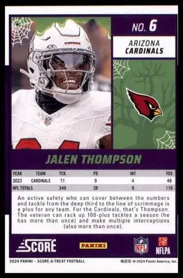 2024 Score-A-Treat Base Jalen Thompson Arizona Cardinals 6 - Football Card Single