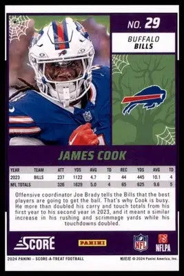2024 Score-A-Treat Base James Cook Buffalo Bills 29 - Football Card Single