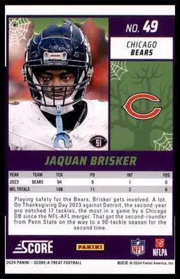 2024 Score-A-Treat Base Jaquan Brisker Chicago Bears 49 - Football Card Single