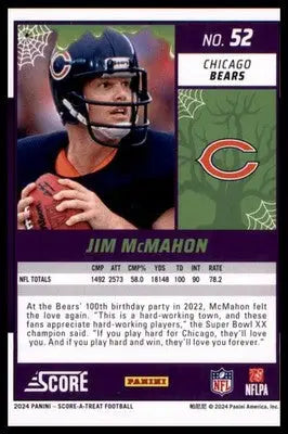 2024 Score-A-Treat Base Jim McMahon Chicago Bears 52 - Football Card Single
