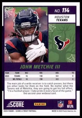 2024 Score-A-Treat Base John Metchie III Houston Texans 114 - Football Card Single