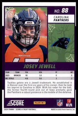 2024 Score-A-Treat Base Josey Jewell Carolina Panthers 88 - Football Card Single