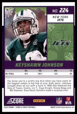 2024 Score-A-Treat Base Keyshawn Johnson New York Jets 224 - Football Card Single