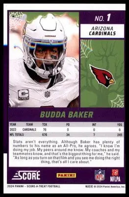 2024 Score-A-Treat - Green Bats Base Budda Baker Arizona Cardinals 1 - Football Card Single