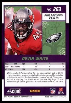 2024 Score-A-Treat - Green Bats Base Devin White Philadelphia Eagles 263 - Football Card Single