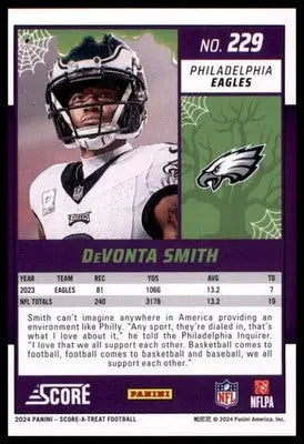 2024 Score-A-Treat - Green Bats Base DeVonta Smith Philadelphia Eagles 229 - Football Card Single