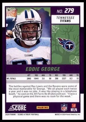 2024 Score-A-Treat - Green Bats Base Eddie George Tennessee Titans 279 - Football Card Single