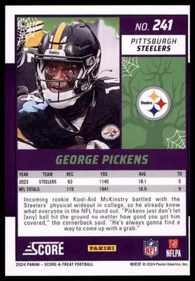 2024 Score-A-Treat - Green Bats Base George Pickens Pittsburgh Steelers 241 - Football Card Single