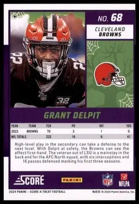 2024 Score-A-Treat - Green Bats Base Grant Delpit Cleveland Browns 68 - Football Card Single