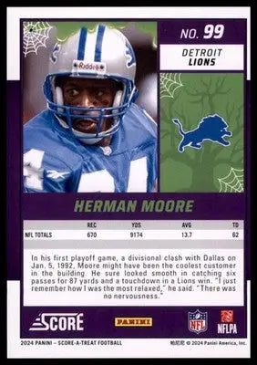 2024 Score-A-Treat - Green Bats Base Herman Moore Detroit Lions 99 - Football Card Single