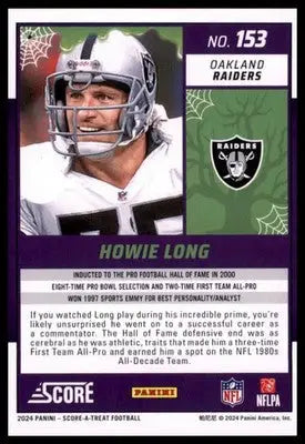 2024 Score-A-Treat - Green Bats Base Howie Long Oakland Raiders 153 - Football Card Single