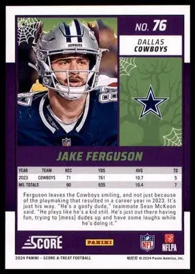 2024 Score-A-Treat - Green Bats Base Jake Ferguson Dallas Cowboys 76 - Football Card Single