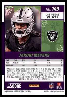 2024 Score-A-Treat - Green Bats Base Jakobi Meyers Las Vegas Raiders 149 - Football Card Single