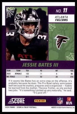 2024 Score-A-Treat - Green Bats Base Jessie Bates III Atlanta Falcons 11 - Football Card Single