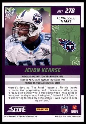 2024 Score-A-Treat - Green Bats Base Jevon Kearse Tennessee Titans 278 - Football Card Single