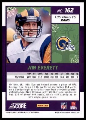 2024 Score-A-Treat - Green Bats Base Jim Everett Los Angeles Rams 162 - Football Card Single