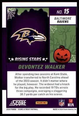 2024 Score-A-Treat - Rising Stars Base Devontez Walker Baltimore Ravens 15 - Football Card Single