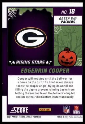 2024 Score-A-Treat - Rising Stars Base Edgerrin Cooper Green Bay Packers 18 - Football Card Single