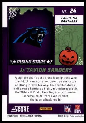 2024 Score-A-Treat Rising Stars Green Bats Jatavion Sanders Carolina Panthers 24 - Football Card Single